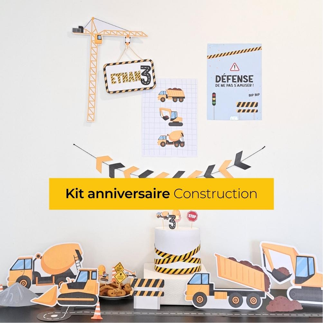 Kit Anniversaire Chantier Construction
