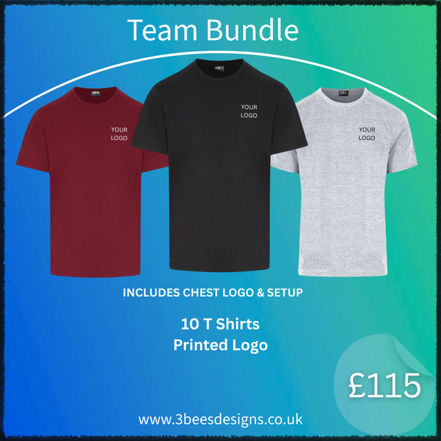 Team Pack 10 Printed T Shirts