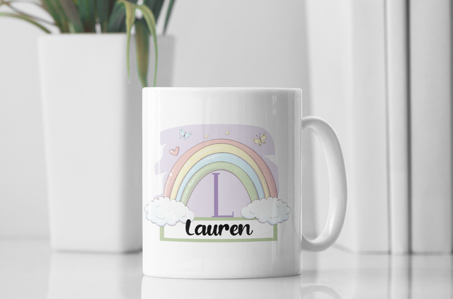Personalised Rainbow Mug - Add any name