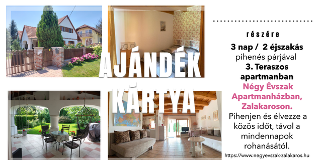 3 nap / 2 éjszaka, 3. Teraszos apartmanban