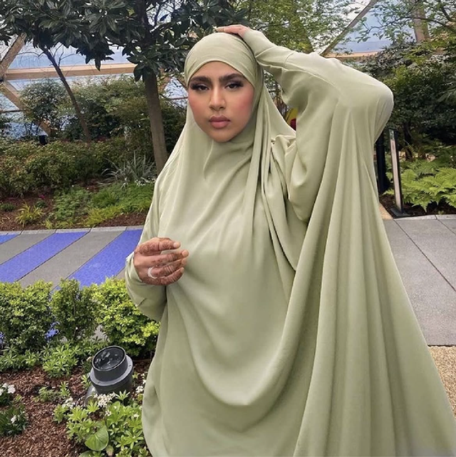 Sage Mint Plush Jilbaab