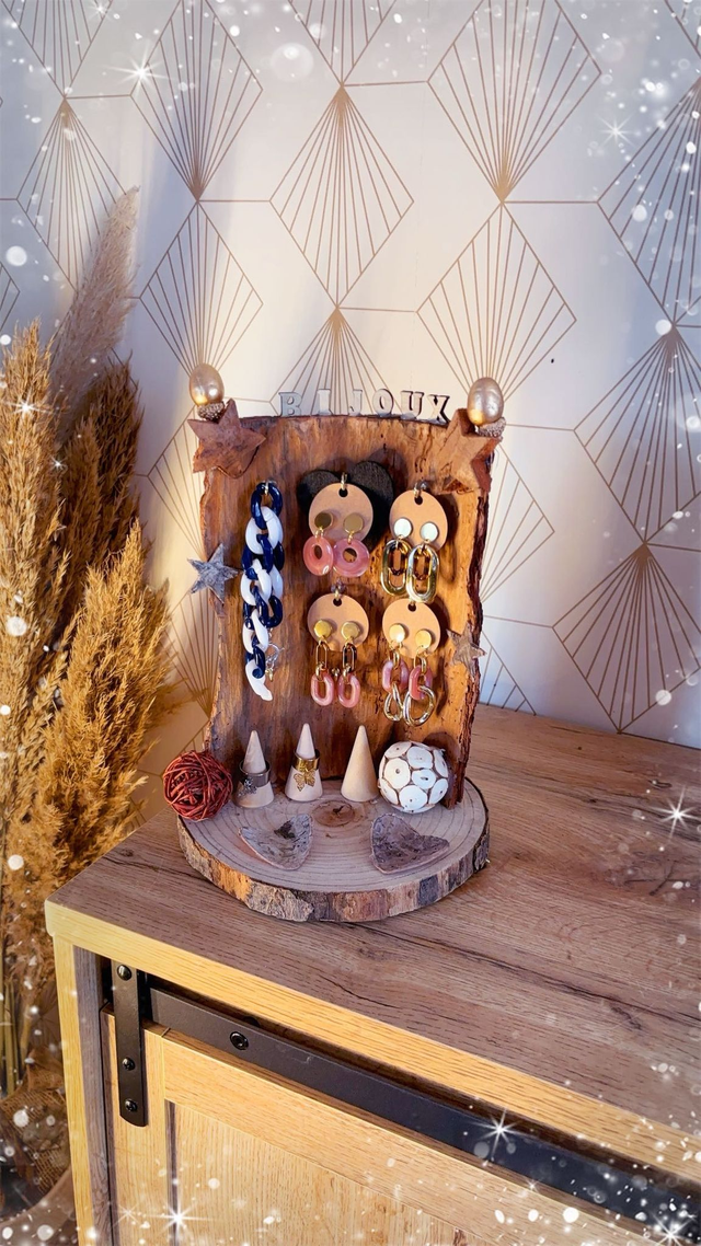 Porte bijoux personnalisable en bois