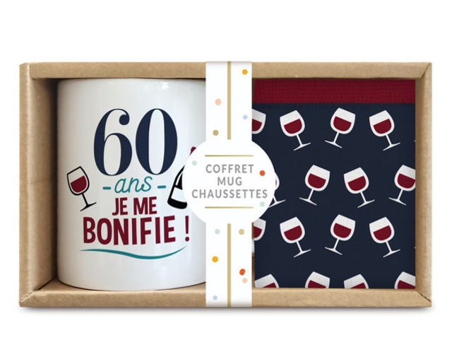 Coffret Mug Chaussettes 60ans 