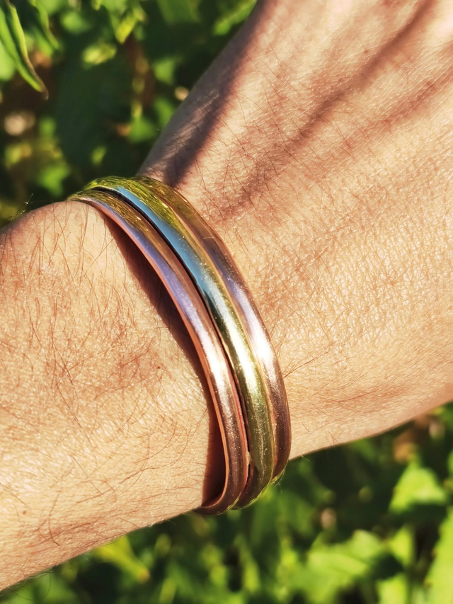 Bracelet Mixte Cuivre et Laiton – L'Harmonie des Métaux (Série Limitée)