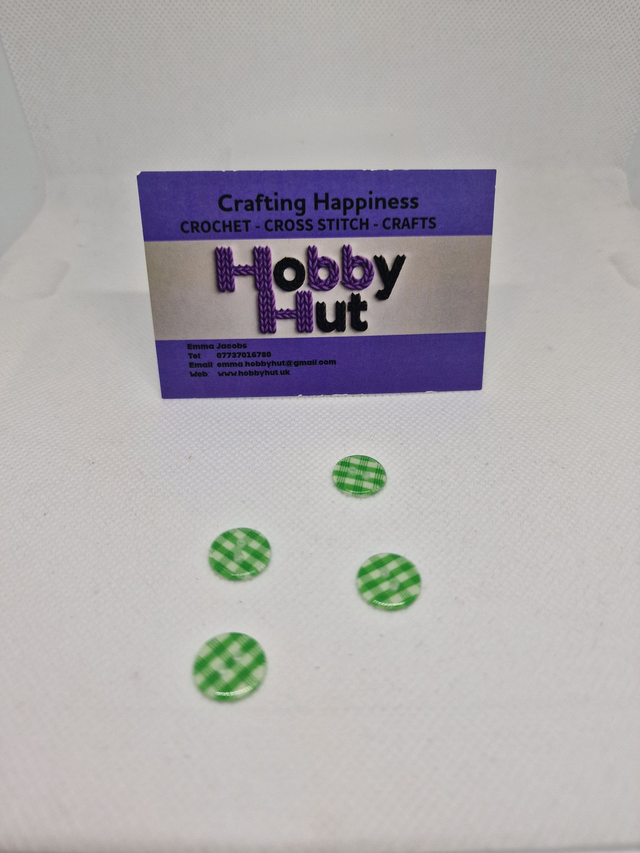 Gingham Buttons - Green