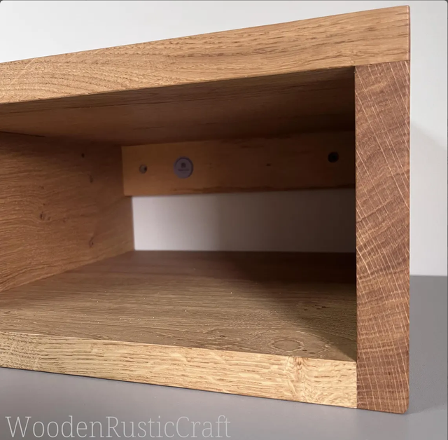 Hanging Oak Bedroom Cabinet with Antique Oil Finish