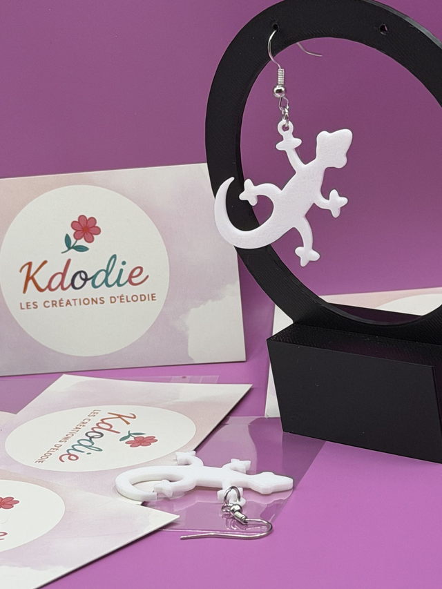 Boucles d'oreilles Lezard - Attaches Inox