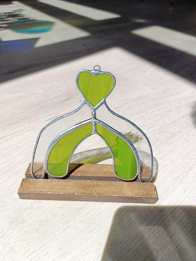 Clito du Love vert citron nervé de blanc 