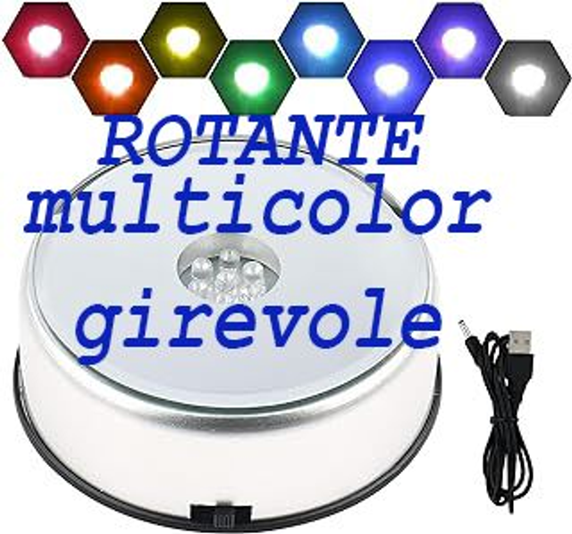 BASE LUMINOSA PER CRISTALLI CHIMICI