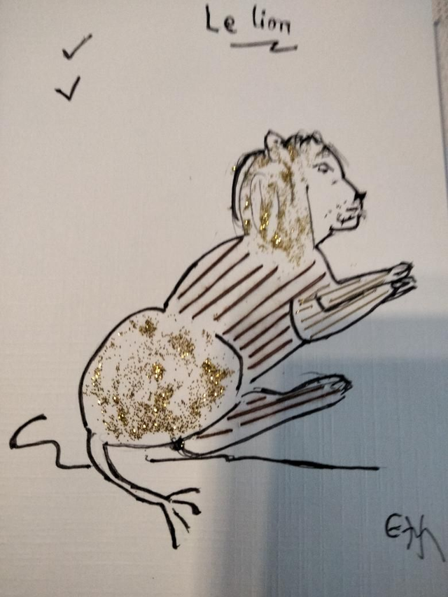 Signe astrologique le Lion cousue main