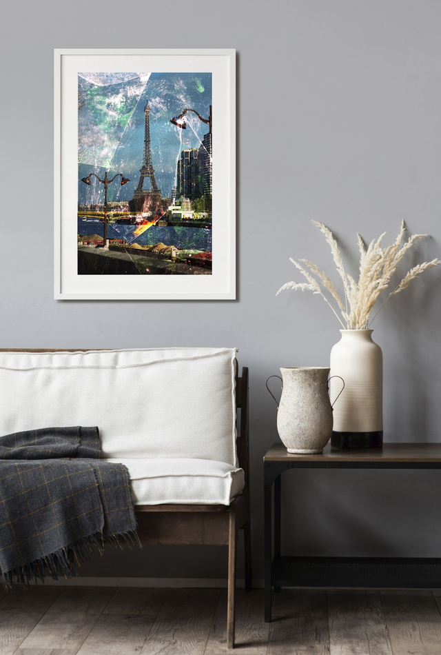 création, photographie expérimental : "seine-Paris" : La Tour Eiffel 