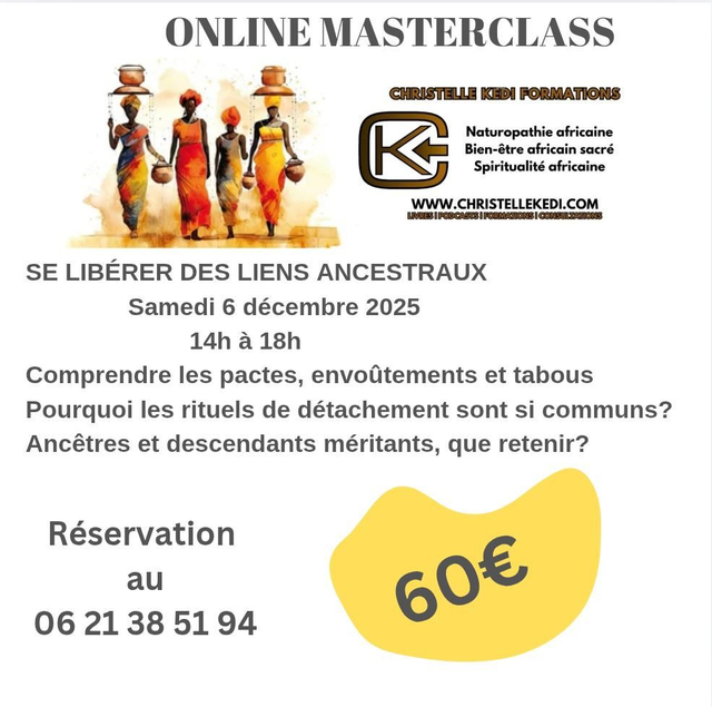 Replay MASTERCLASS virtuelle Décembre: Se libérer des liens ancestraux