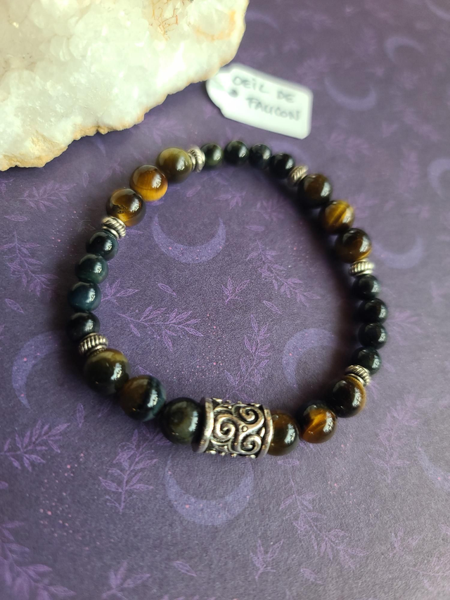 ​Bracelet Vision : Œil de Faucon &amp; Triskel