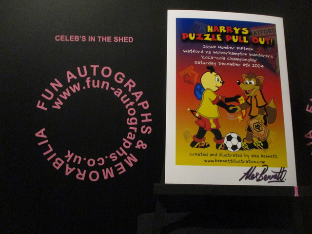 Alex Bennett 'Horney &amp; Wolfie' Authentic Autographed A4 Still (1)