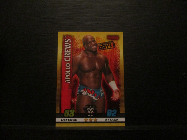 Apollo Crews - Raw Slam Attax 10th Edition Original Trading Card #83