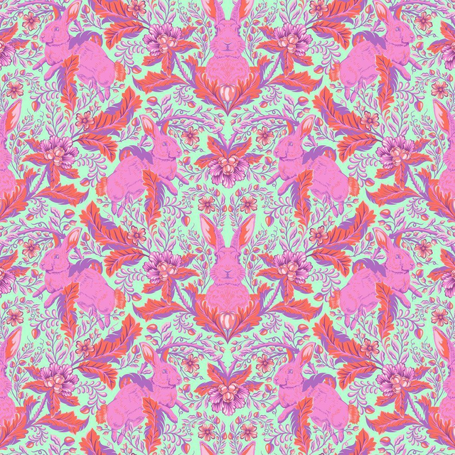 Hoppy go Lucky Lapins - Tula Pink Full Moon Forest II