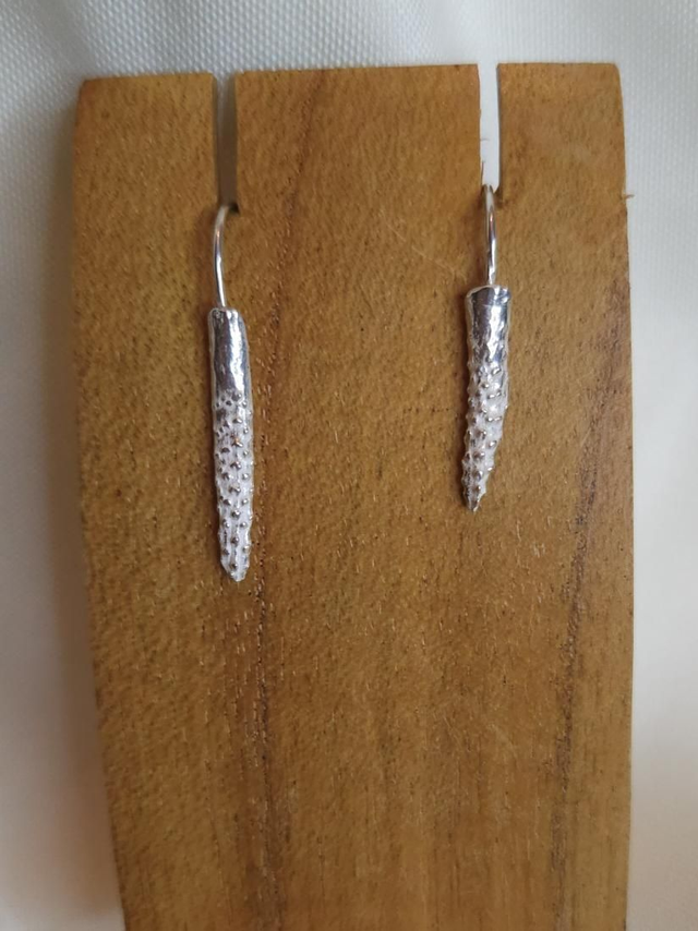 Aloe Vera bud asymmetrical earrings