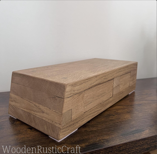 Handmade Oak 2-Drawer Keepsake Chest