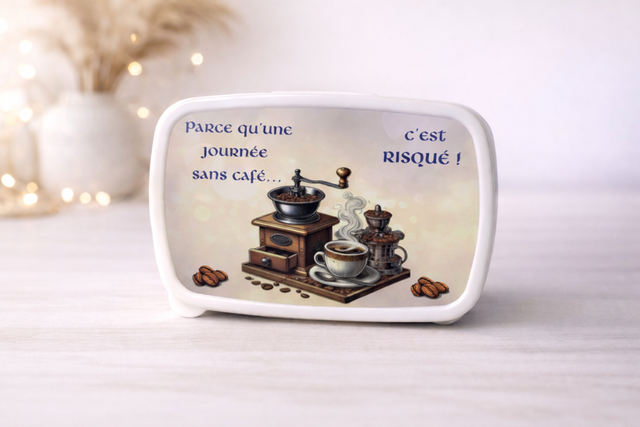 Boîte “Parce qu’une journée sans café… c’est risqué !”