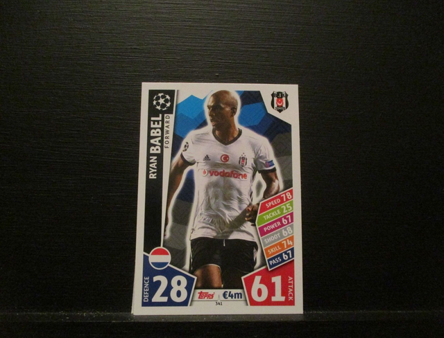 Ryan Babel - UEFA Champions League Match Attax 2017/18 Original Trading Card #341