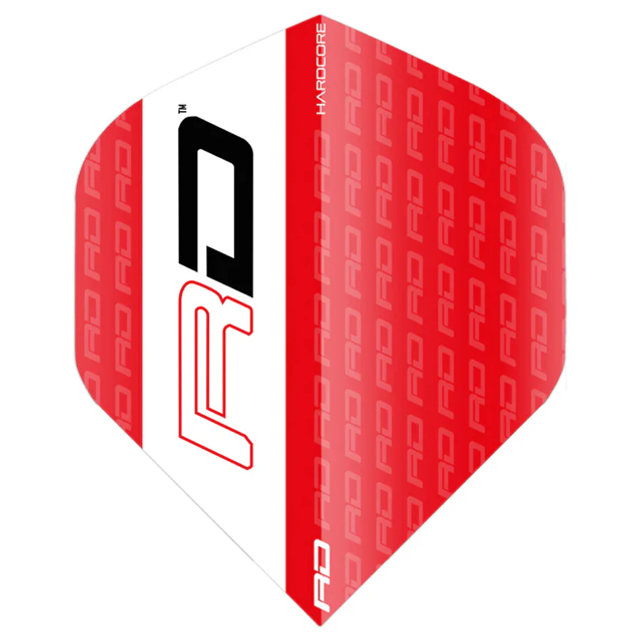 RED DRAGON HARDCORE XT RED &amp; WHITE RD FLIGHTS