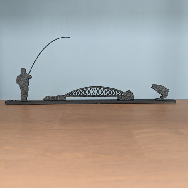 Shadow Shape - Salmon Fisherman Scene