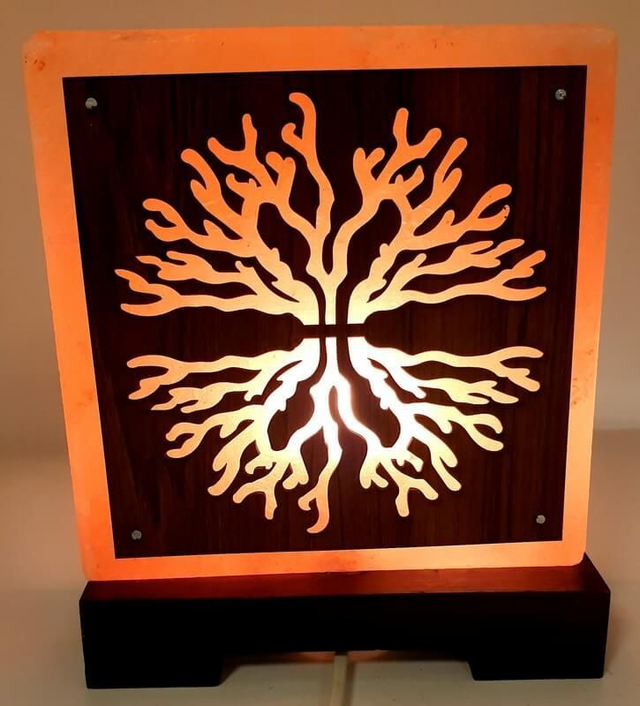 Lampe de Sel "Double Arbre de Vie"