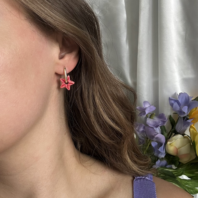 Étoiles de mer roses (sans créoles)