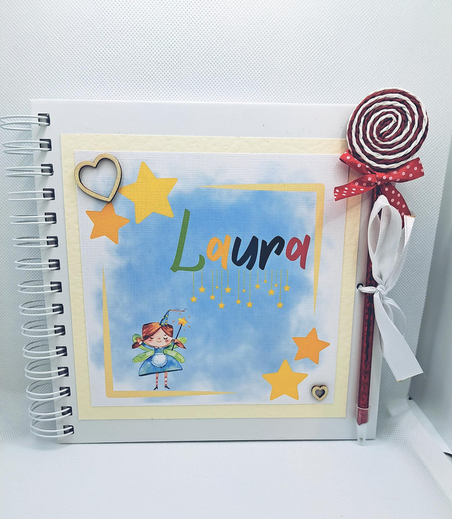 Personalised Kids scrapbook photo album, keepsake and photobook. FREE pen and pendant.