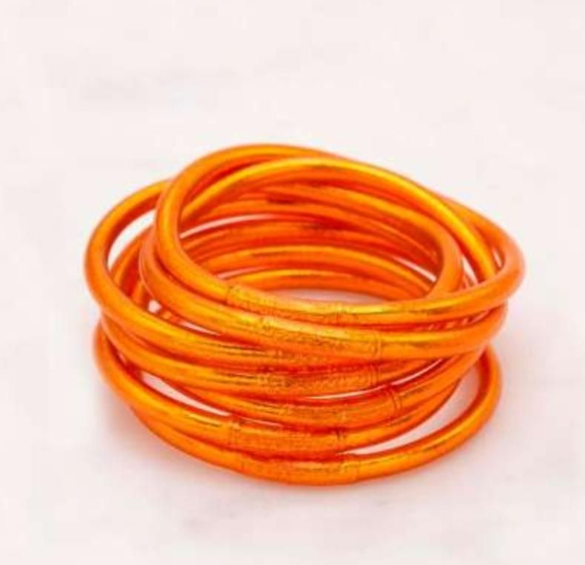 Jonc boudhiste avec mantra Orange