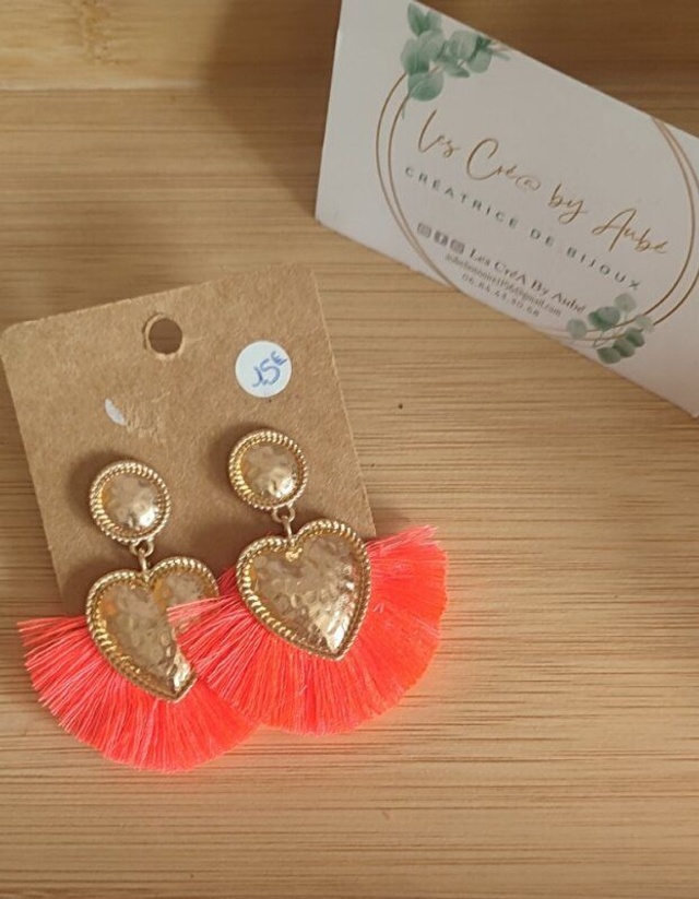 BO MINI BOHEME GOLD /POMPONS Corail FLUO 0000259