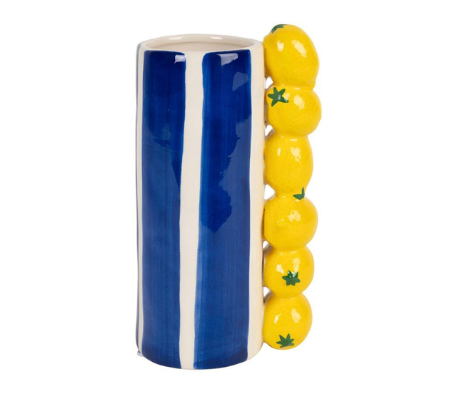 VASE CITRON MOCOA INDIGO+JAUNE