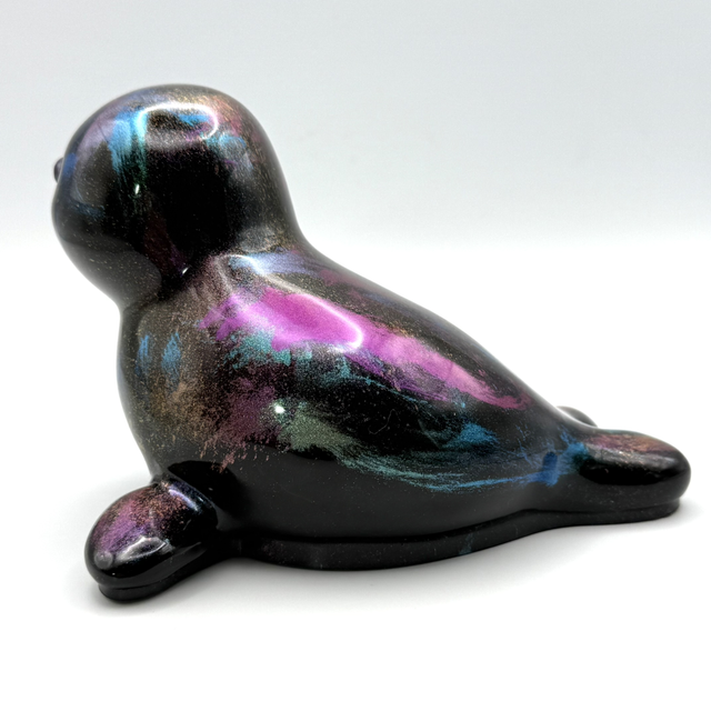 Otarie "Galaxie" en Résine Époxy – Pièce Unique