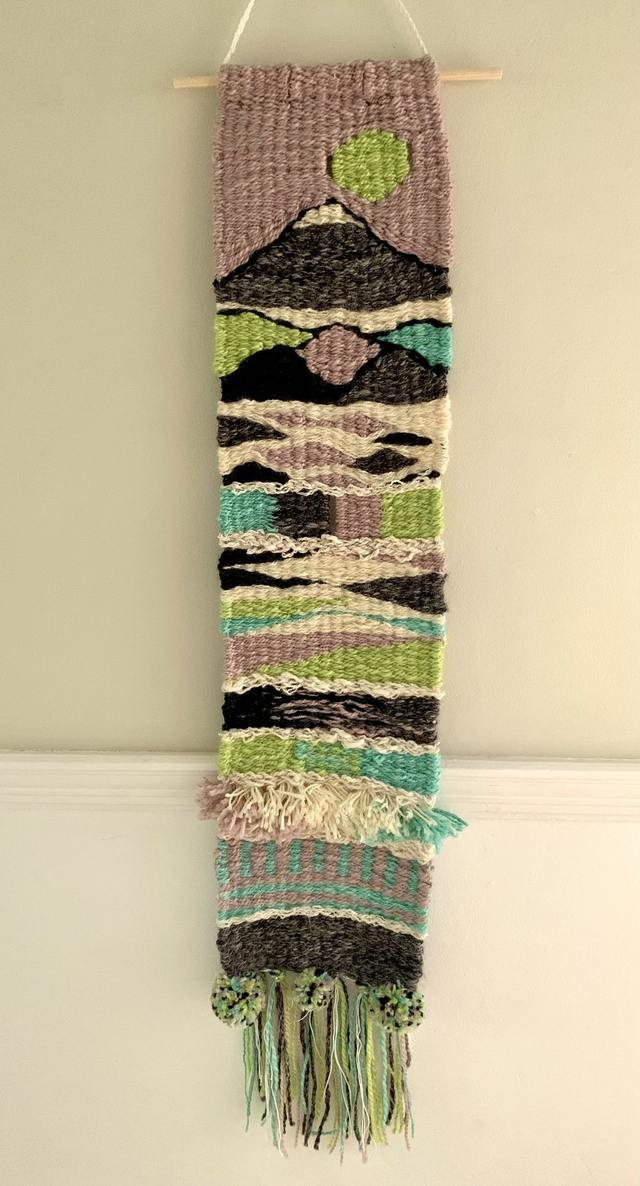Handwoven Peg Loom Tapestry Wall Hanging