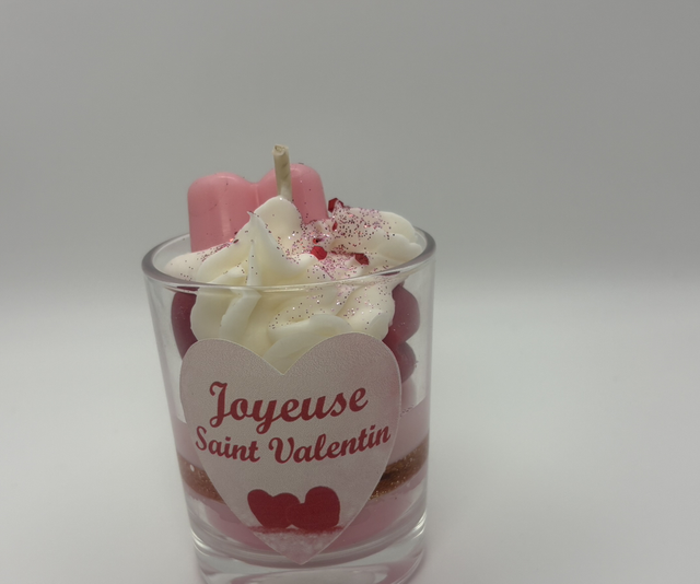 Bougie cœur senteur pomme d’amour 