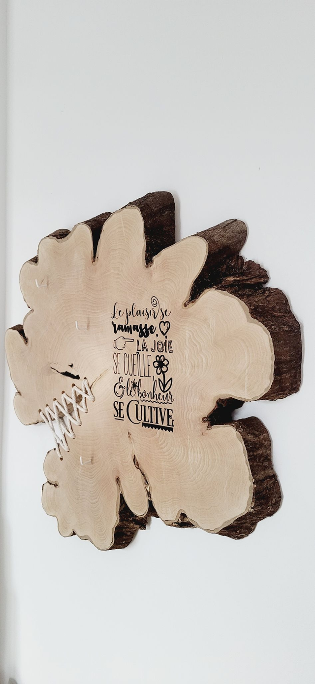 Support à clés en bois unique