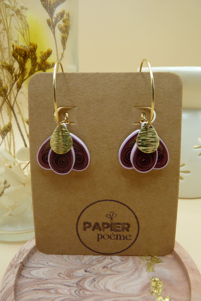 Modèle Aurore - Bordeaux et lilas