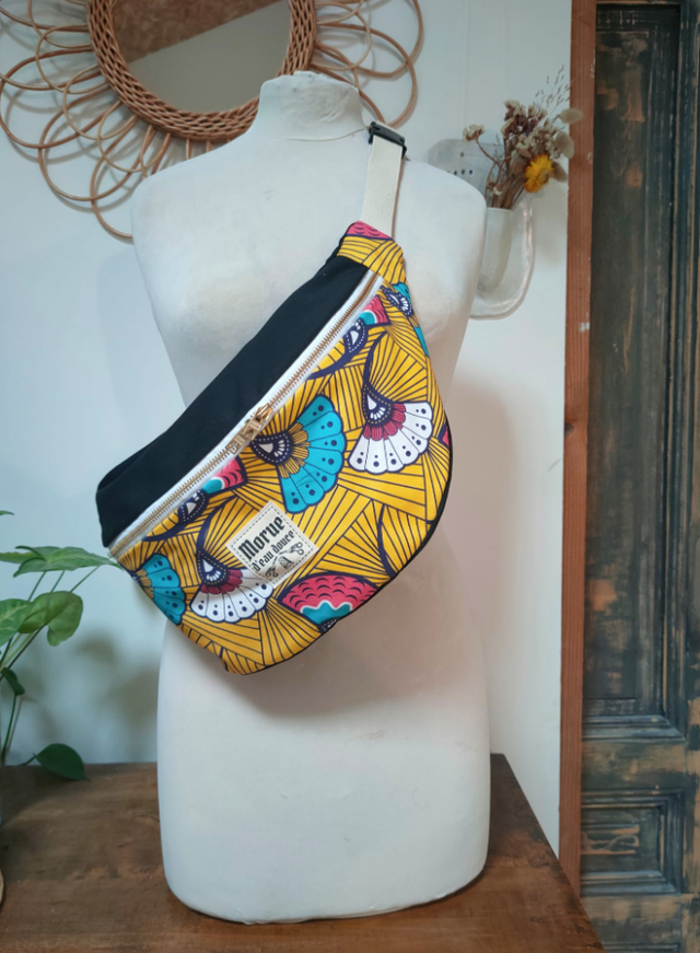 Sac banane XXL  Motif Africain color wax