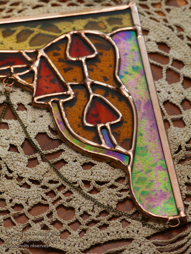 Angle champignon charmants droit