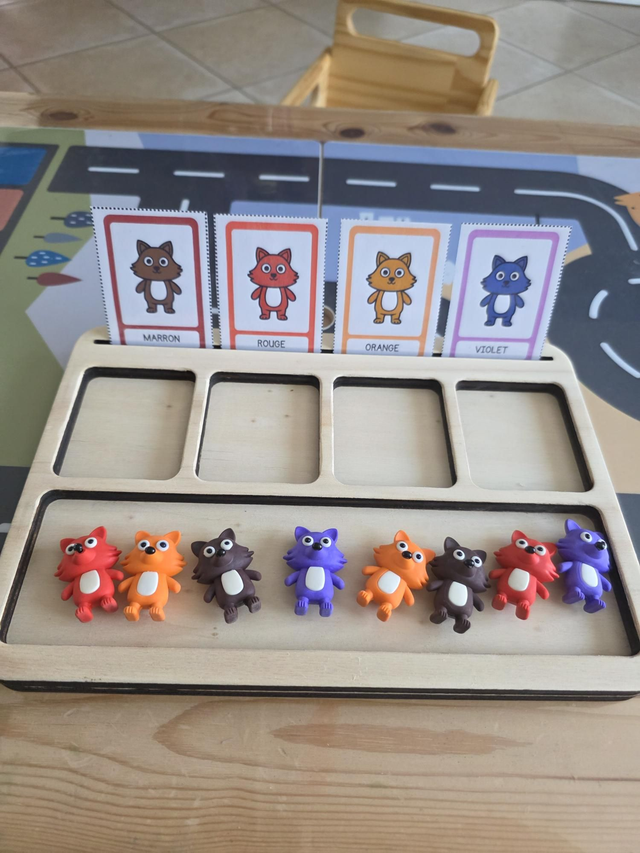 Plateau de tri en bois 