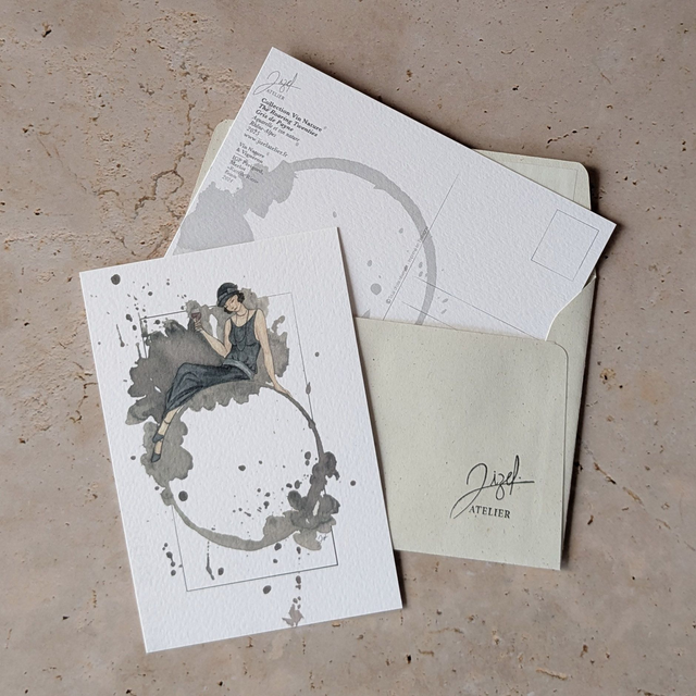 Carte postale - Vin Nature - Années Folles, Gris de Payne