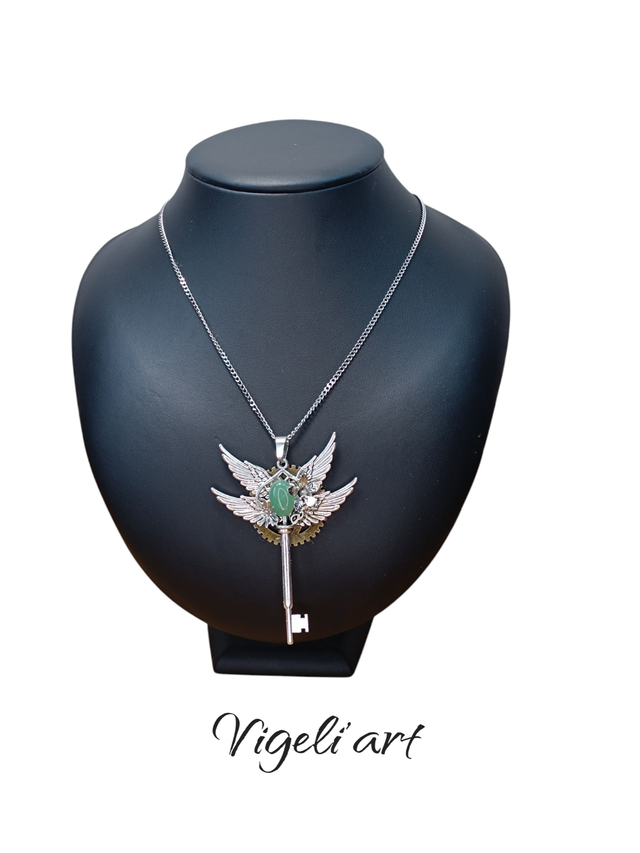 Colliers clé aventurine 