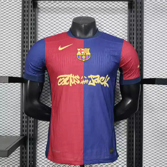 Barca 24/25 players version home shirt travis scott edition *FAN MADE NOT OFFICIAL*