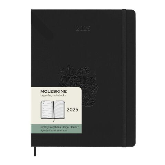 Moleskine hard cover 12 month XL weekly planner