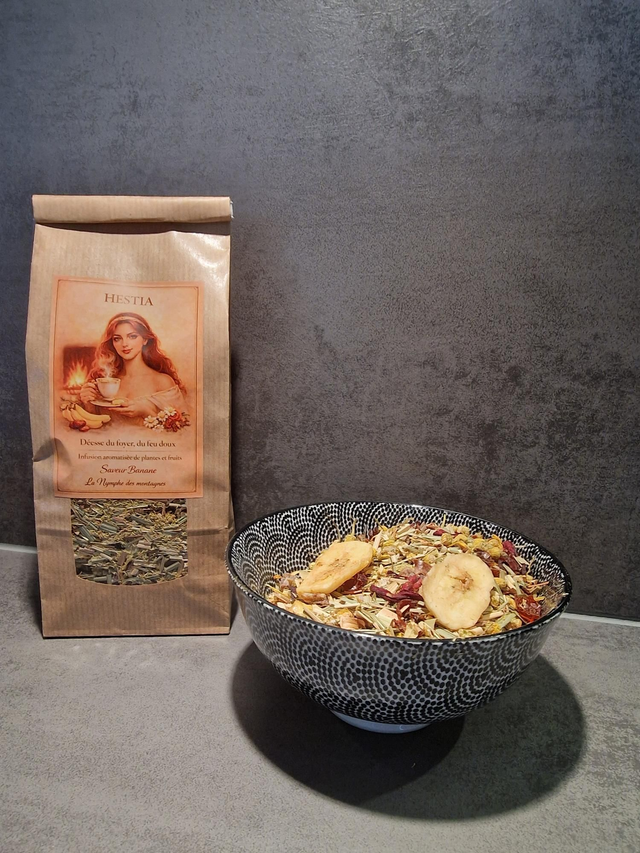 Hestia - infusion aromatisée de plantes et fruits saveur banane 100g