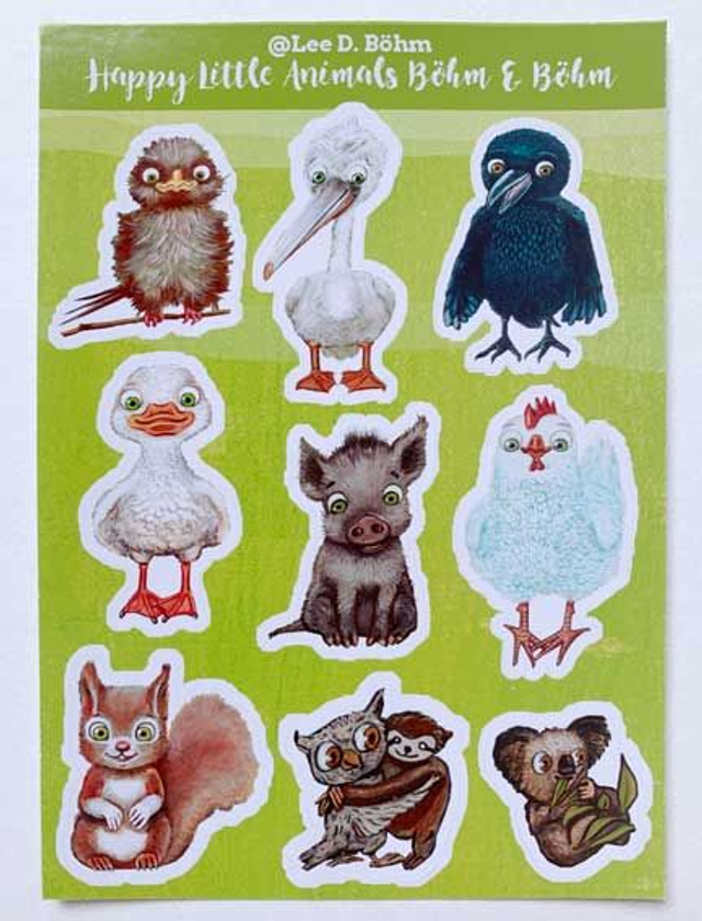 Stickersheet "Happy Little Animals" 
