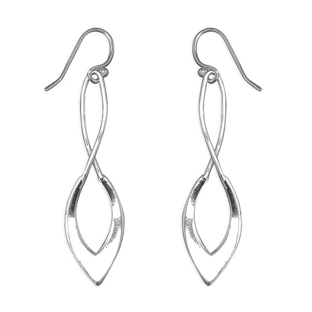 Twirly silver earrings - CR8987
