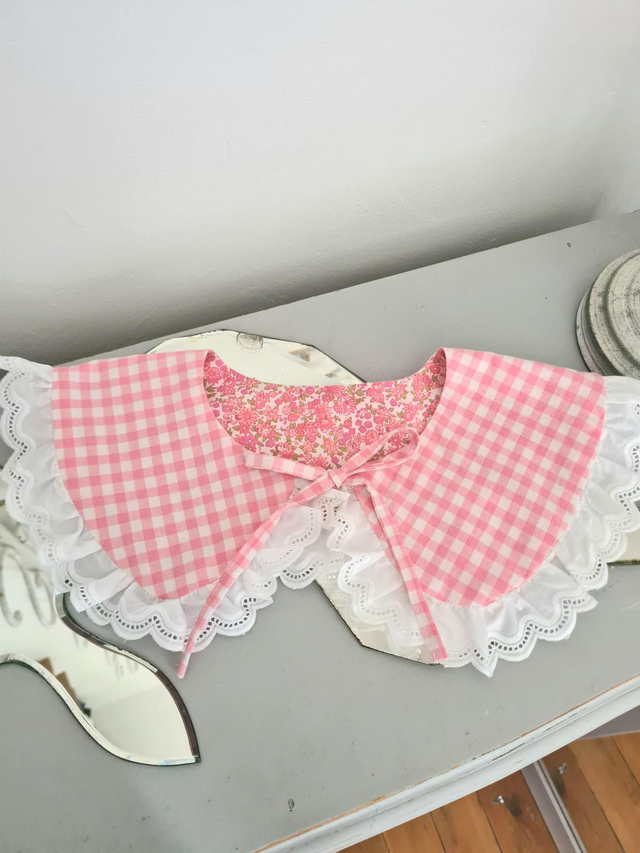 Col amovible et réversible en tissus upcyclés