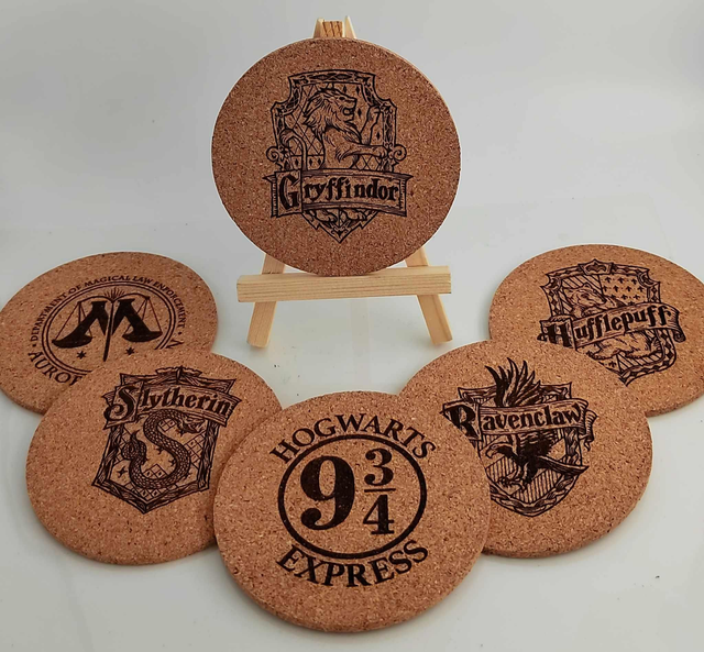 Lot de 6 dessous de verre Harry Potter – liège, Ø 10 cm
