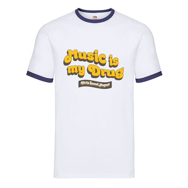 "Music is my Drug" design [white unisext-shirt]